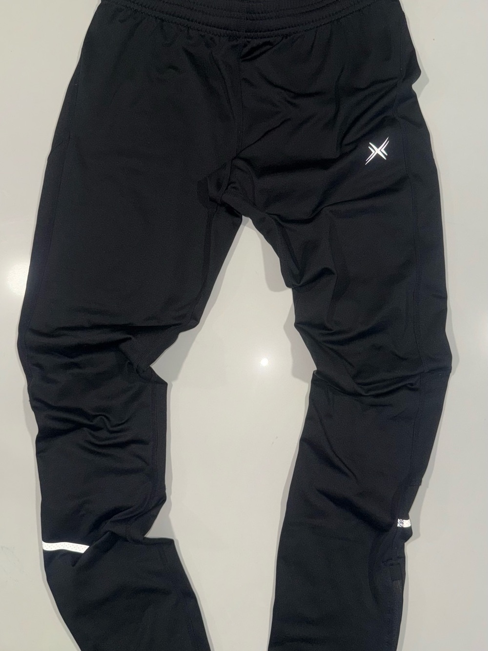 Baleaf Black Performance Track Pants with Reflective Accents